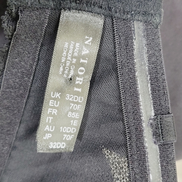 32DD Natori 731023 Feathers Strapless Plunge Multiway Bra‎ Black - Picture 5 of 8